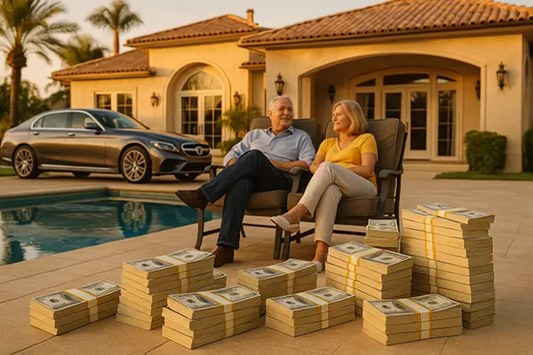 Celebrating lottery win
